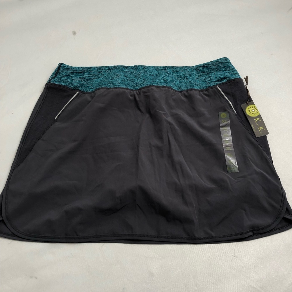 Kiwi Kate gray and teal athletic tennis golf running skort XL